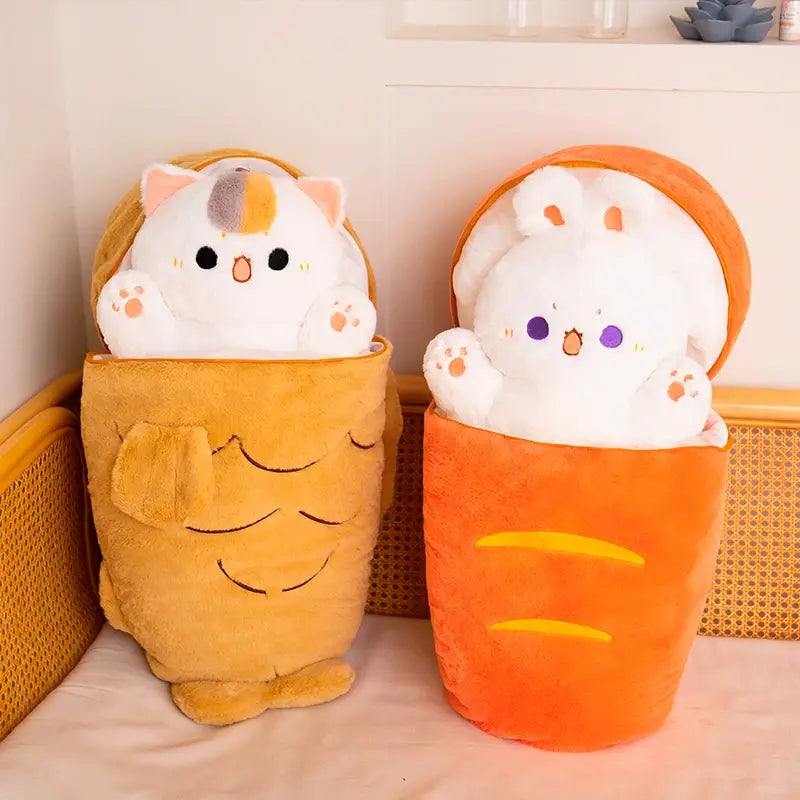 Cozy Kawaii Taiyaki Cat Plush